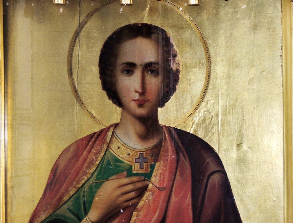 Ребенок святому пантелеймону. Великомученик Пантелеимон икона Афон.