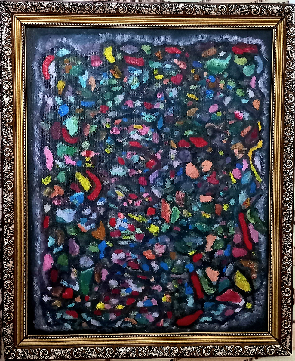 Картина "1млн$". Холст  40×50 масло.  Абстракция. Худ. Новицкая А.Р.