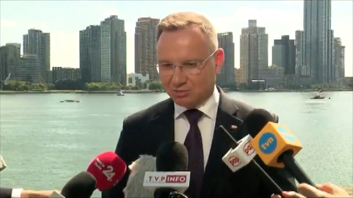 Анджей Дуда в Нью-Йорке после заседания ООН 20 сентября 2023 года