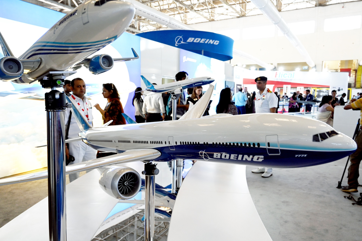 Стенд Boeing на выставке Aero India 2023 в Бангалоре. Фото: Prakash Singh/Bloomberg