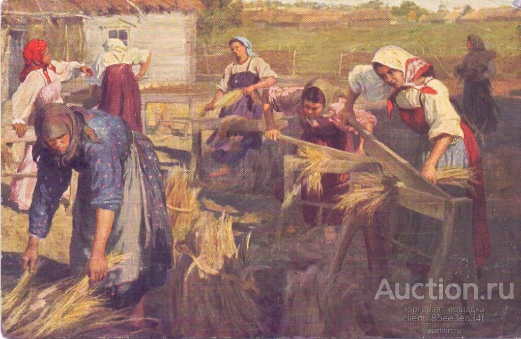 Ф.В. Сычков «Мяльщицы льна» 1905