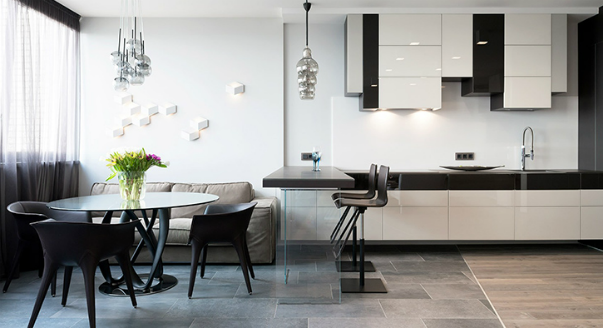 столовая из проекта, реализованного архитектором Ольгой Хованской.