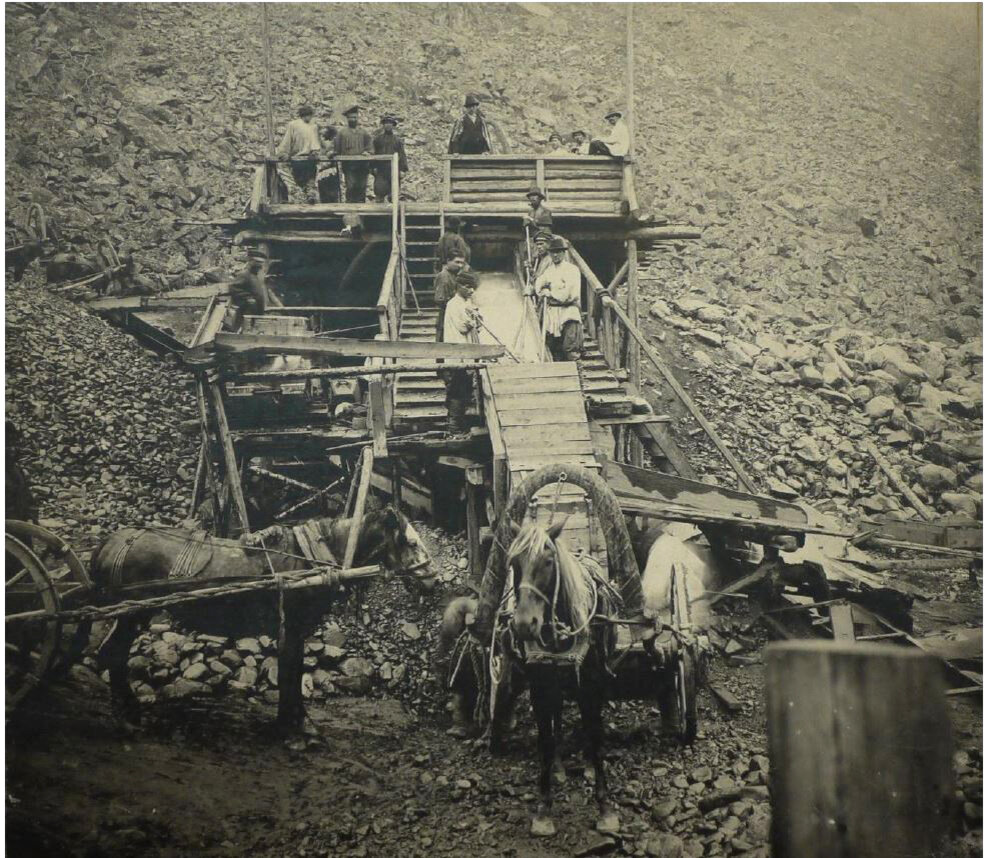 Бутара на Каралонском золотоносном прииски Фризера. Добыча золота старателями 100 лет назад. Как добывали золото. 