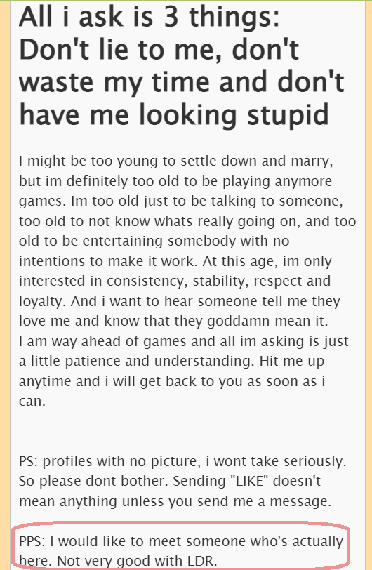 Описание на сайте знакомств. Перевод на следующем скане, листабельно >>>