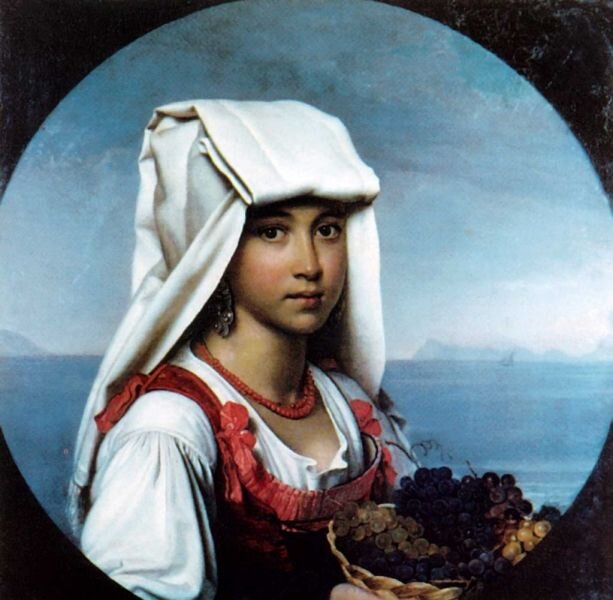    О. А. Кипренский, «Неаполитанская девочка с плодами», 1831 г. Фото: общественное достояние