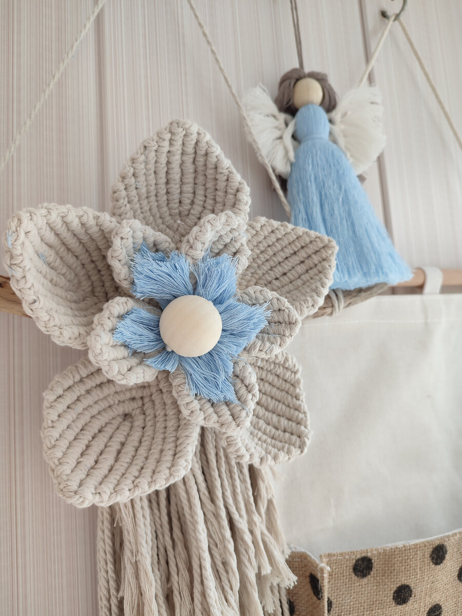 Панно "Цветок" и Ангел в голубом