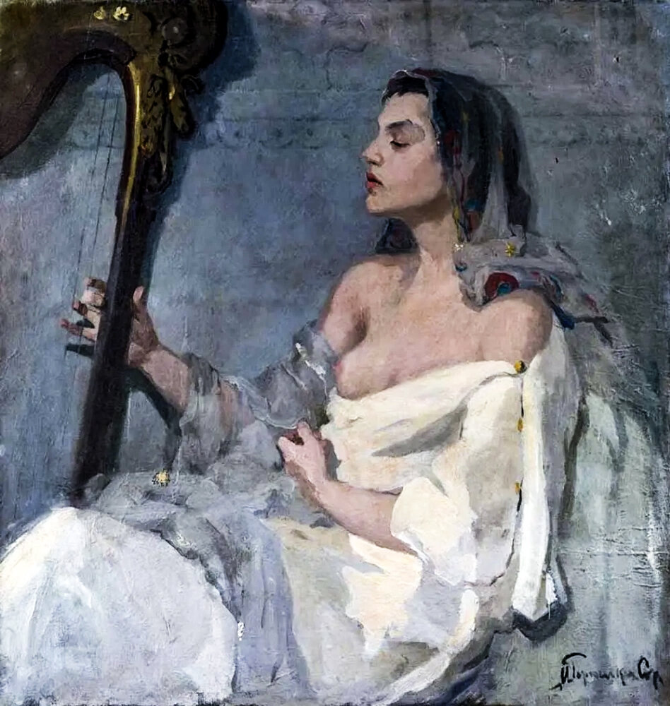 Художник Иван Силыч Горюшкин-Сорокопудов "Арфистка"