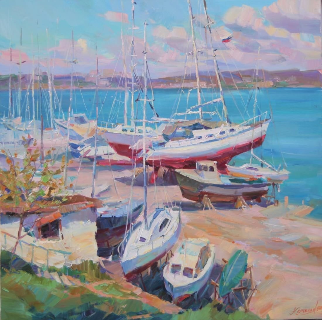 Работа заслуженного художника Крыма, керчанки Анастасии Калюжной // Фото: пресс-служба Феодосийского литературно-мемориального музея Александра Грина