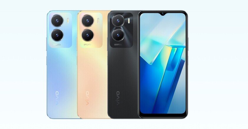    Так выглядит Vivo T2x 5G. Он доступен в черном, голубом и желтом цветах. Фото: gizmochina