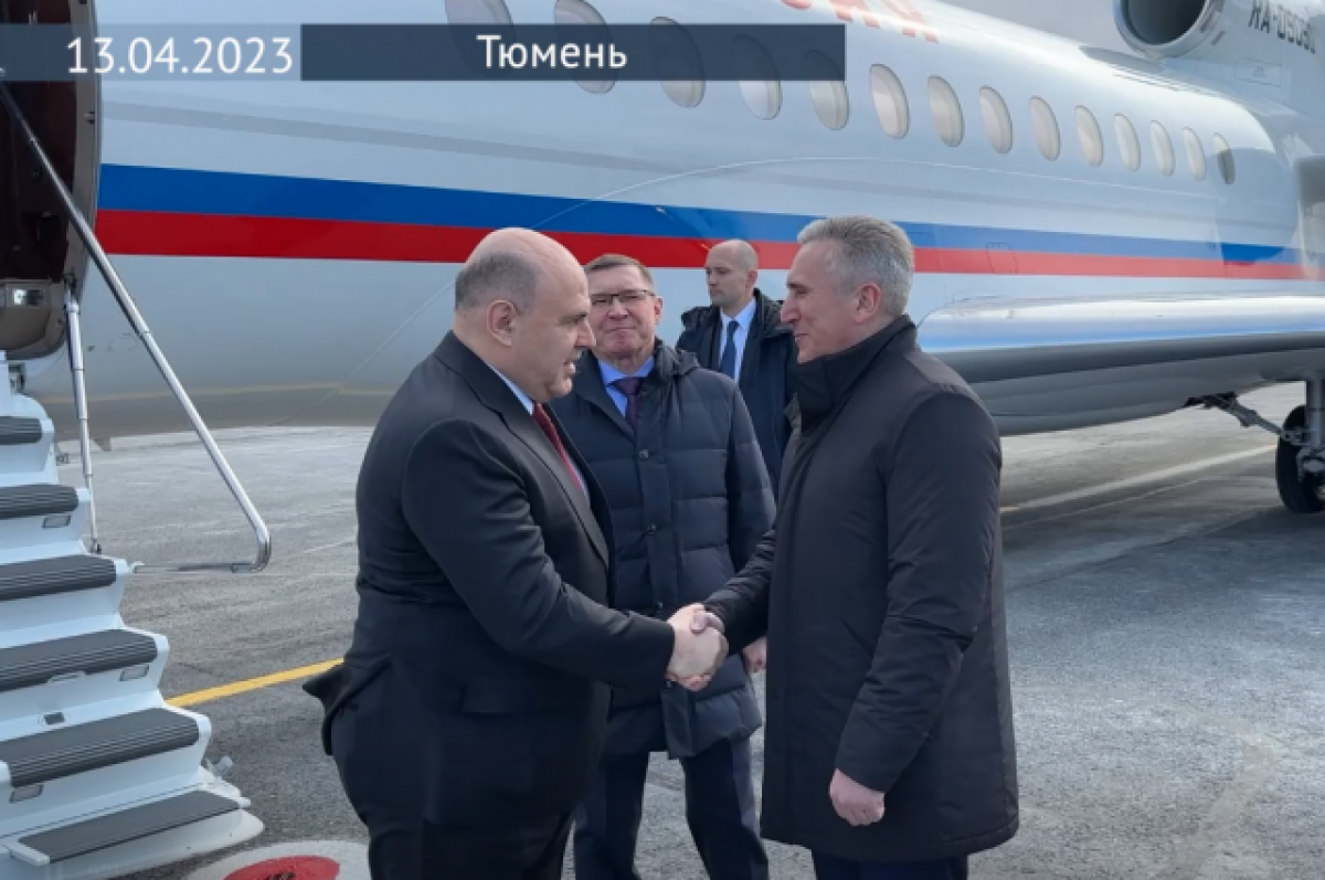    В сети появилось видео Михаила Мишустина у трапа самолета в Тюмени