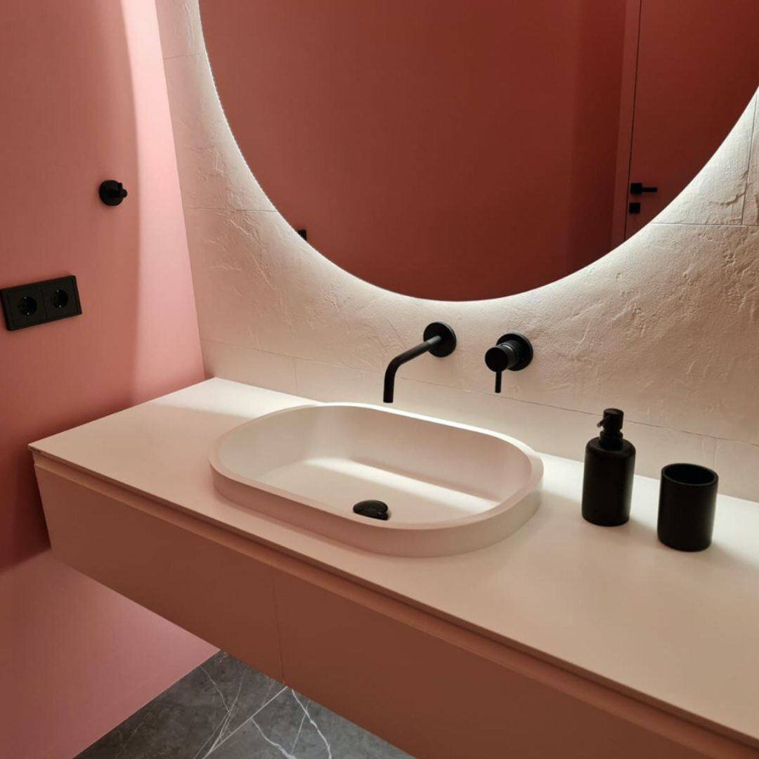 Столешница и раковина из акрилового камня Kerrock
