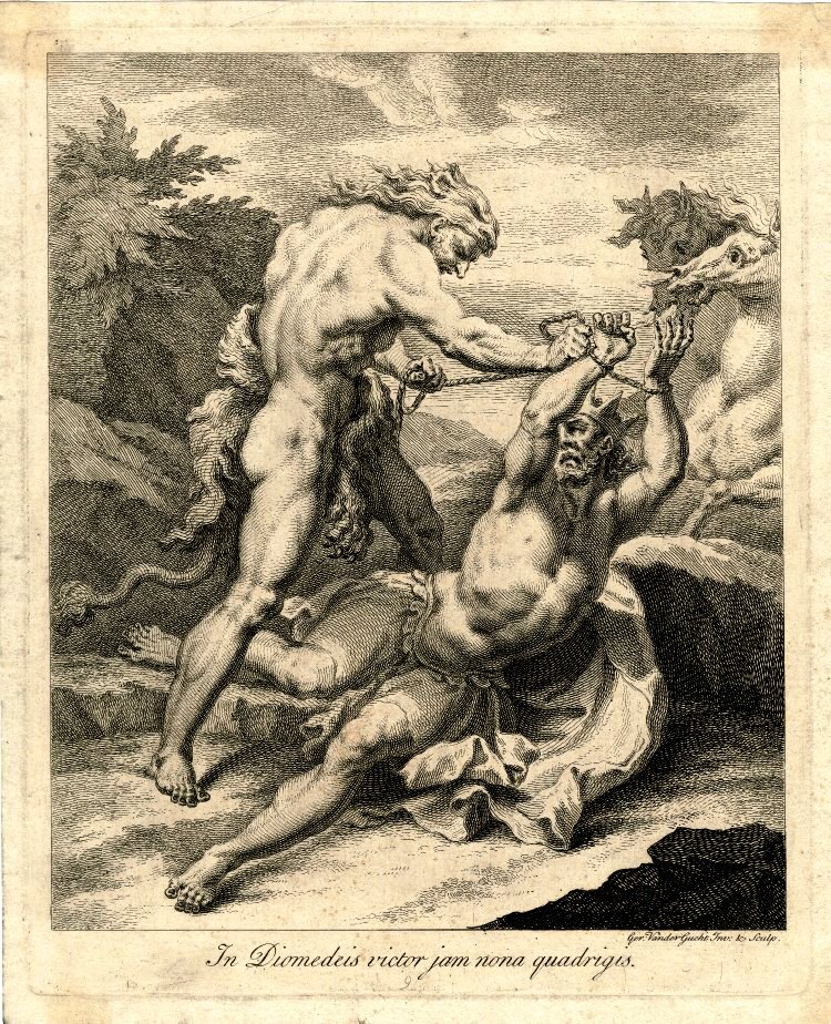Геракл смертный. Диомед (царь бистонов). Диомед мифология древнегреческая. Дюрер Гравюры Геракл. Диомед древняя Греция.