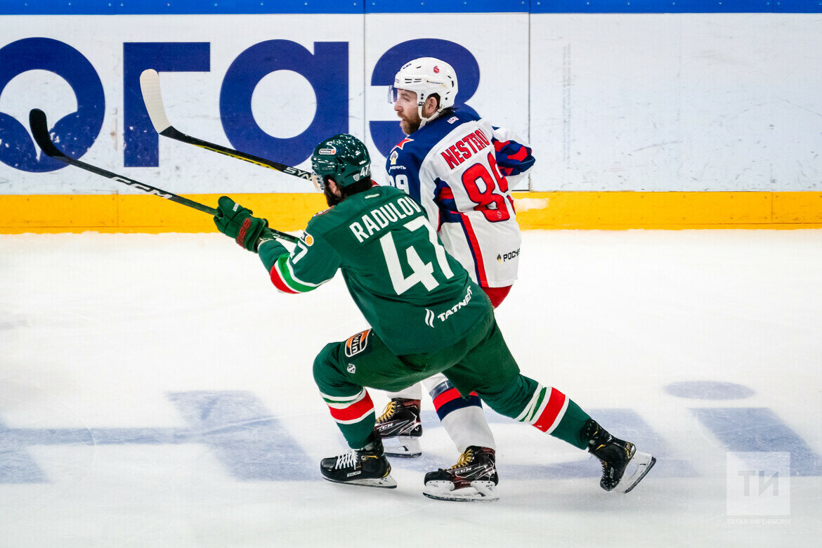 ​«Ак Барс» дважды, переворачивая финальную серию с 2:3, выигрывал и седьмой матч. Фото: Салават Камалетдинов / «Татар-информ»