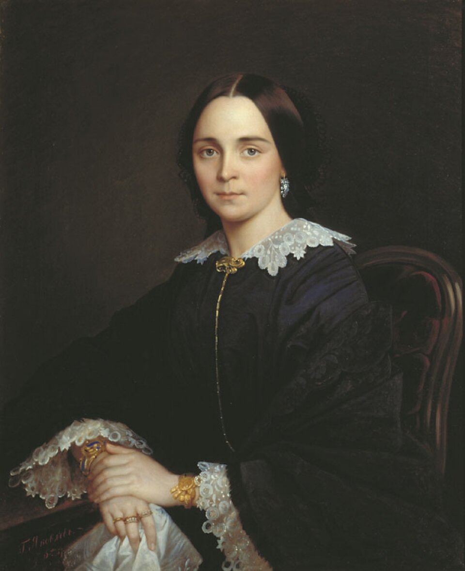 Женский портрет. 1857 Подписан.