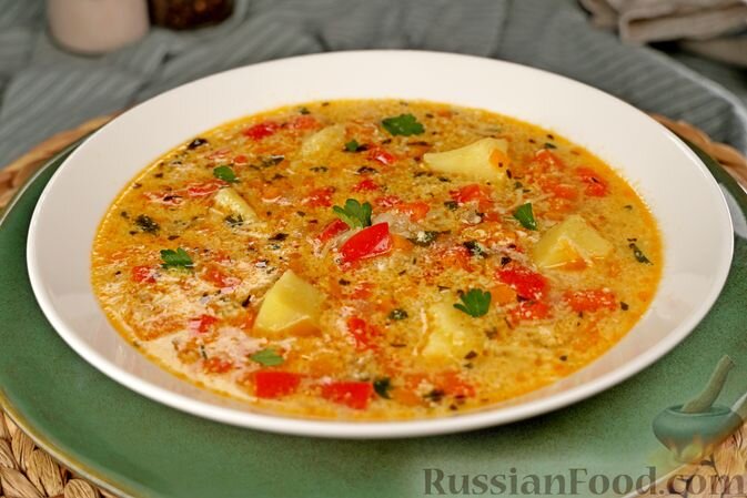 Итальянский овощной суп с макаронами