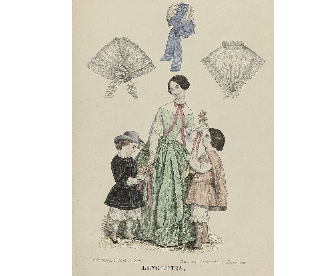 Модная гравюра "Les Modes Parisiennes", 1850. (сс) Wikimedia Commons