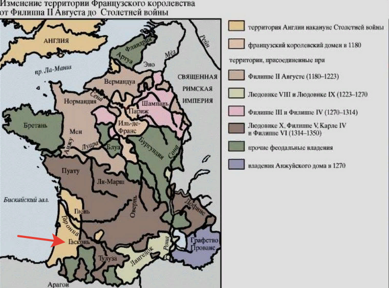 Карта англии и франции во время столетней войны