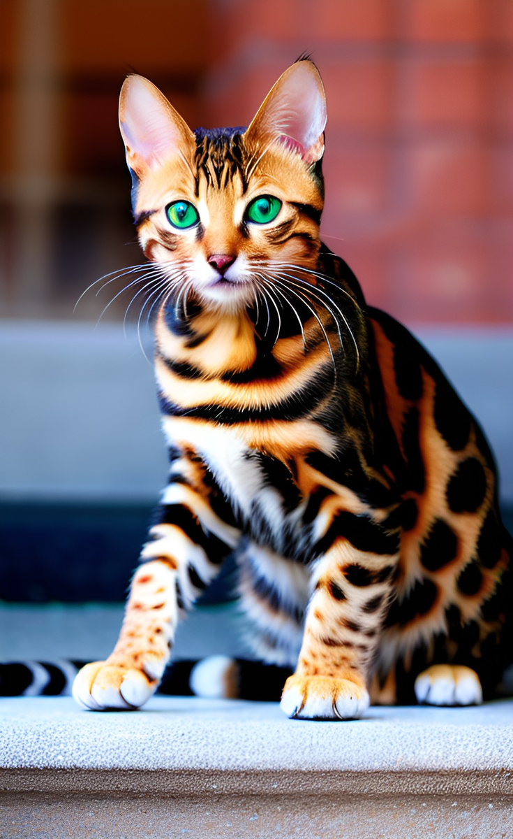 Бенгальский котенок сгенерирован нейросетью