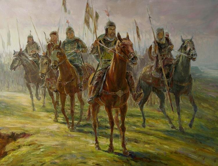  Защитники Волжской Булгарии. художник И.Муртазин 