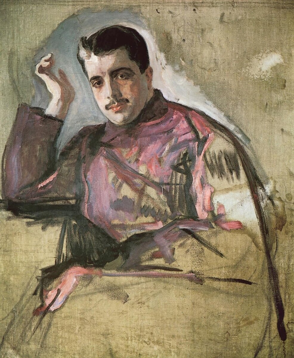 В. А. Серов. Портрет С. П. Дягилева. 1904.