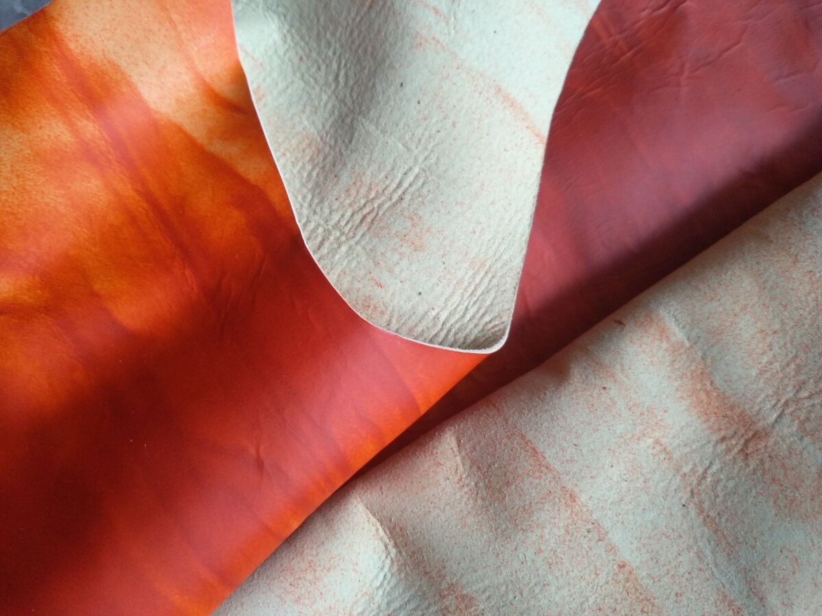 Кожа с ПУ покрытием из шкуры козы