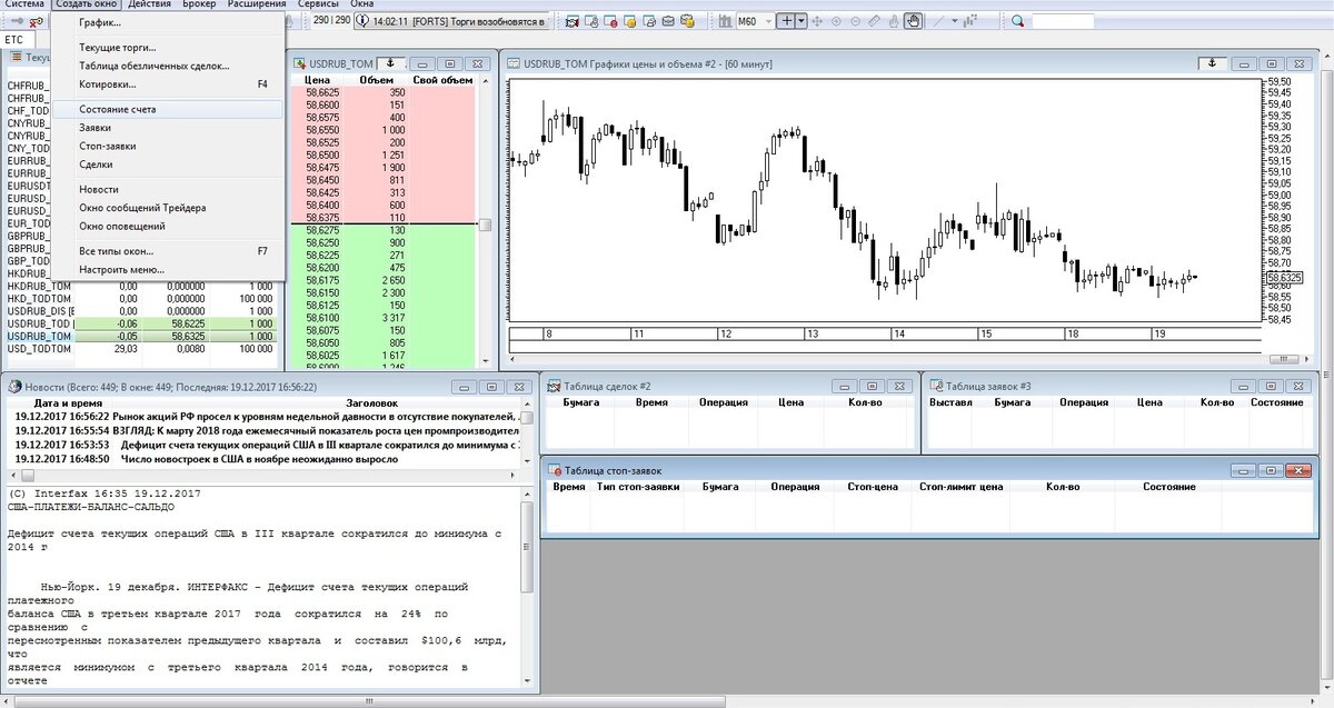 Открытие брокер квик. Терминал Квик 7. Квик демо счет. Таблица заявок в Quik. График объема сделок в квике.