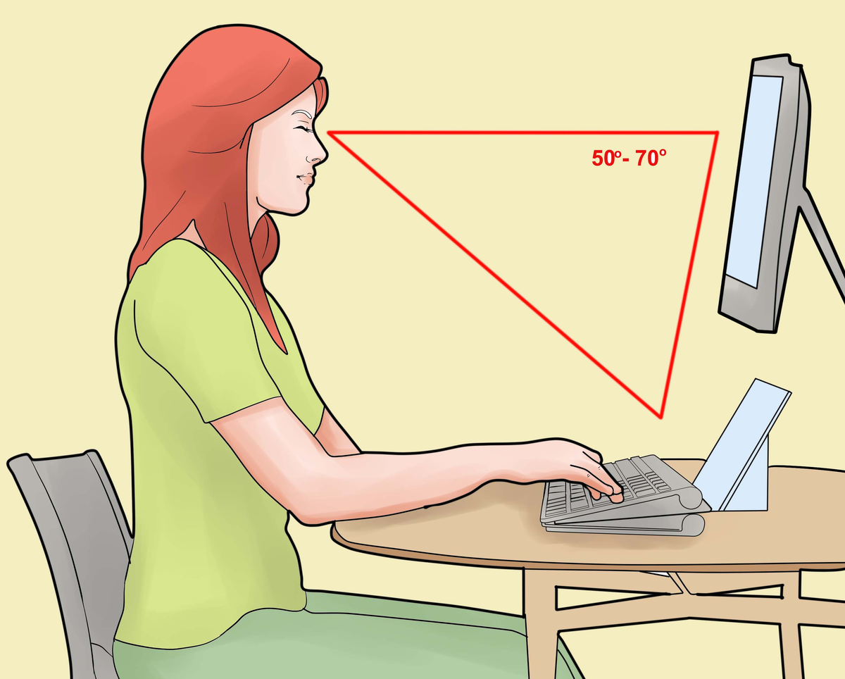 До экрана должно быть в. Правильно расположение монитора. Правильное положение монитора относительно глаз. Расстояние глаз от монитора. На каком расстоянии монитор от глаз.