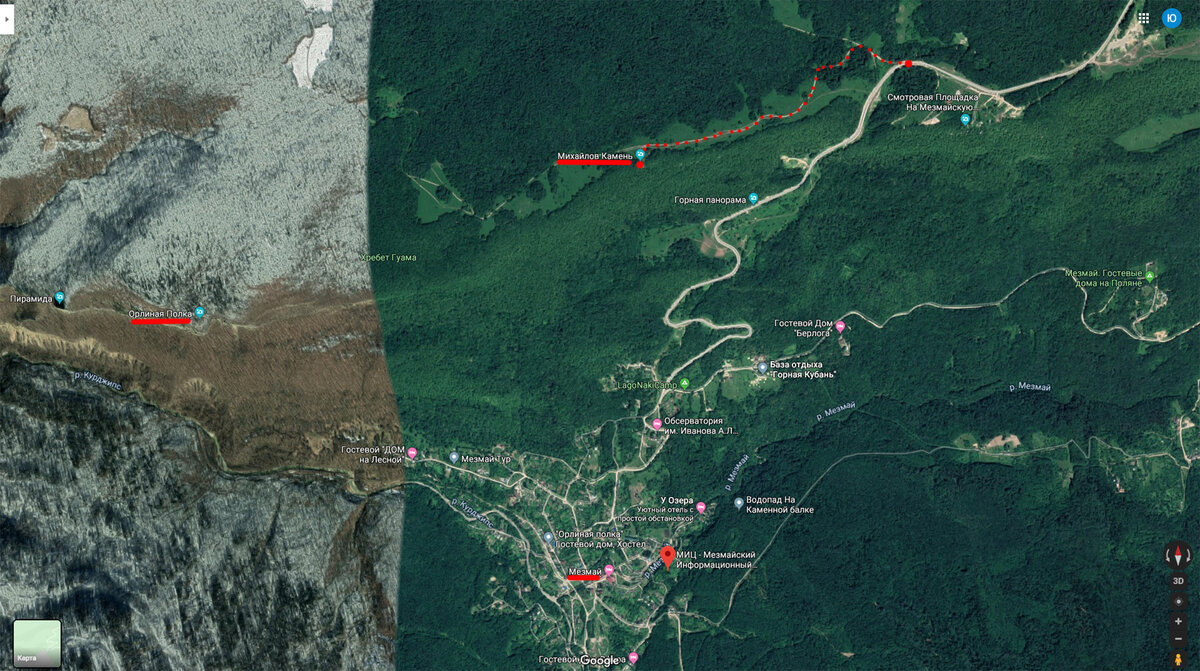 Мезмай на карте краснодарского края. Мезмай на карте Адыгеи. Мезмай достопримечательности на карте. Пешие маршруты Лаго Наки.