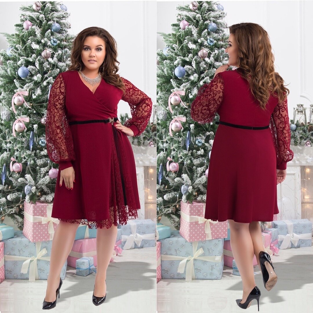 Какое платье надеть на Новый год женщине plus size размера: самые изысканные платья