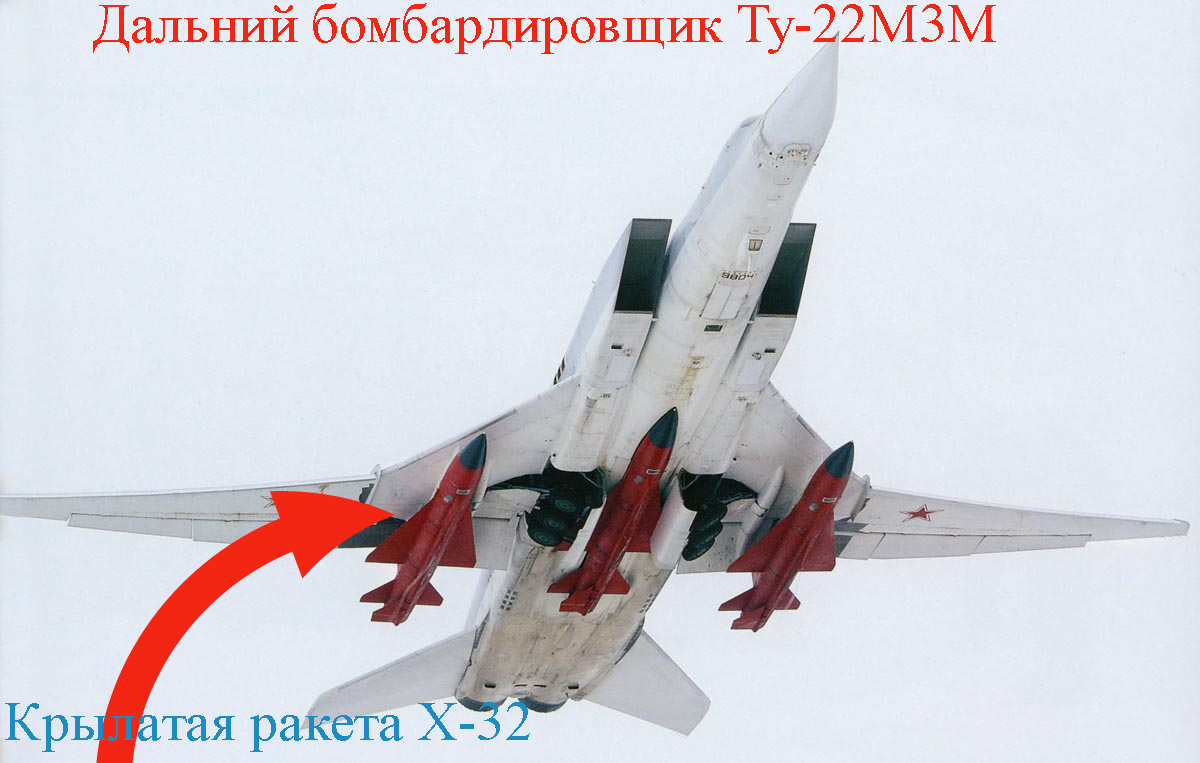 Ту-22М3М с ракетами Х-32