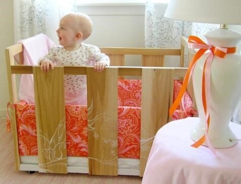 Бортики в кроватку для новорожденных - своими руками