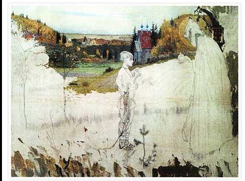 М. Нестеров, "Видение отроку Варфоломею" - недописанный вариант полотна