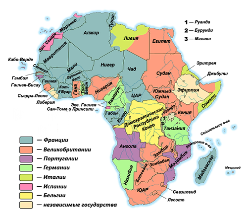 Колониальные владения европейских держав в Африке к 1913 году 