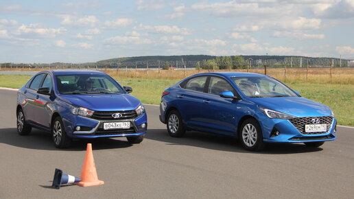 Lada Vesta или Hyundai Solaris? С японским агрегатом Веста летит на Солярис. ТЕСТ ДРАЙВ 2020