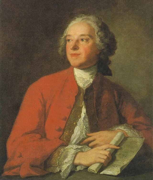Жан Марк Натье. Портрет Бомарше (1755). Нотный свиток говорит о его музыкальной карьере.