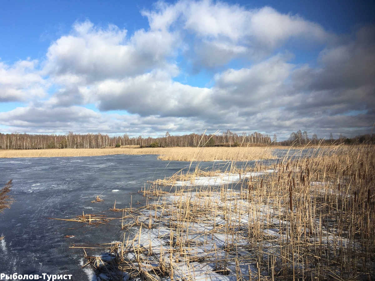 Вид просто шикарный, а рыбы нет, хотя в этих торфоразработках всегда была отменная рыбалка. 