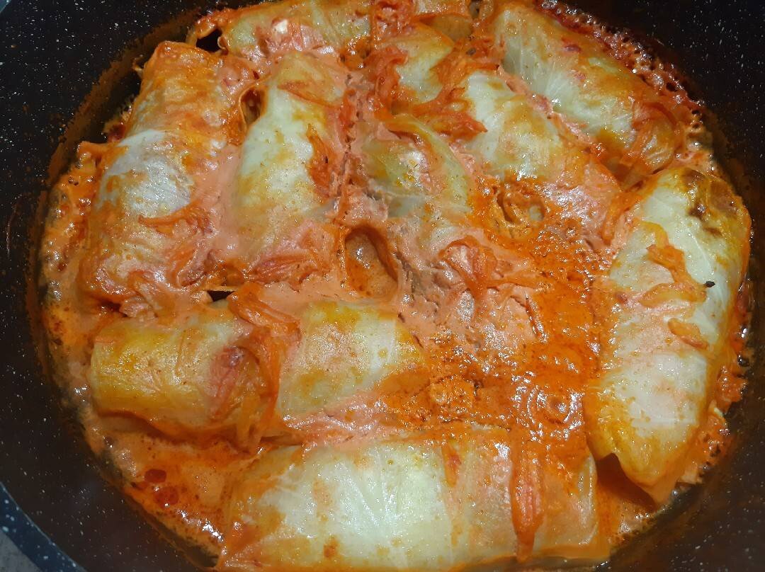 Голубцы в сметанном соусе в духовке рецепт фото пошагово и видео Recipe Cabbage 