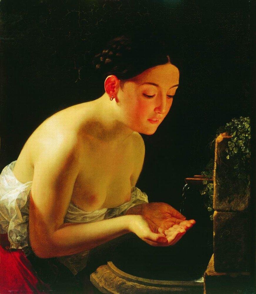 Карл Брюллов "Итальянское утро", 1823. Источник: https://muzei-mira.com/kartini_russkih_hudojnikov/1415-italyanskoe-utro-bryullov-1823.html