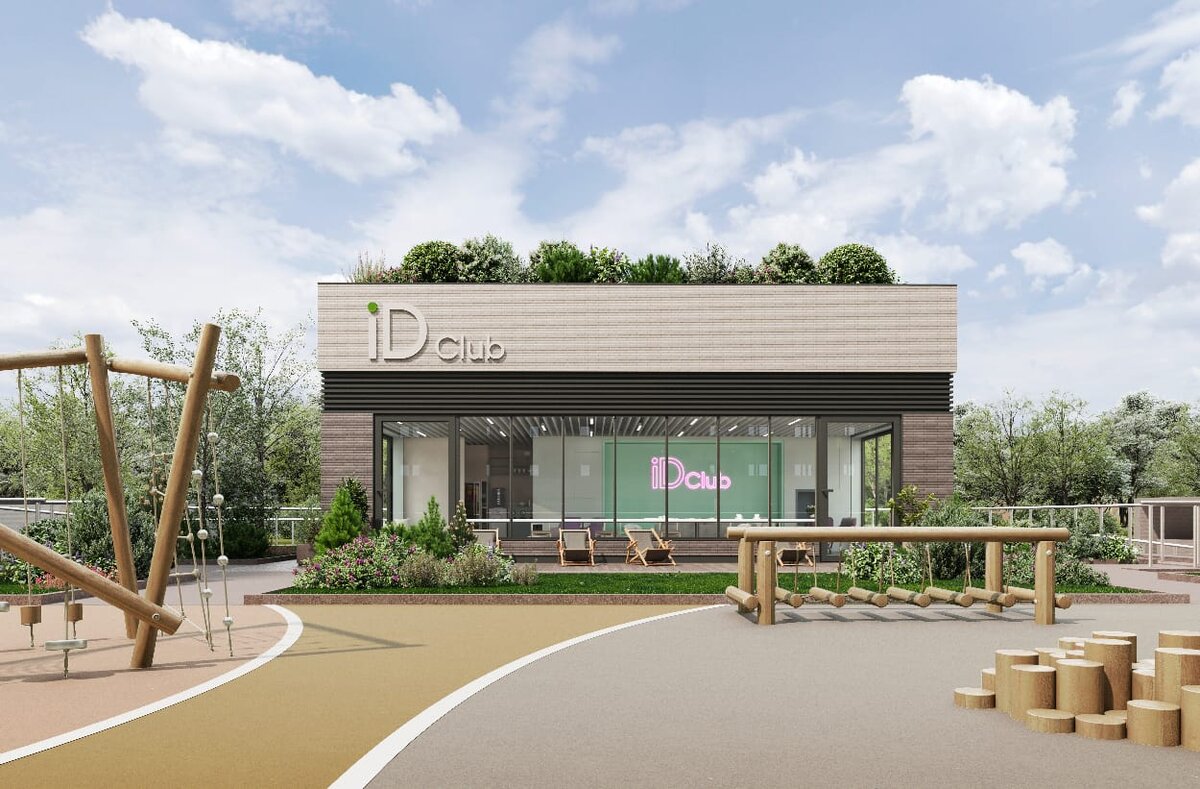 Детская площадка и панорамная веранда в iD Svetlanovskiy