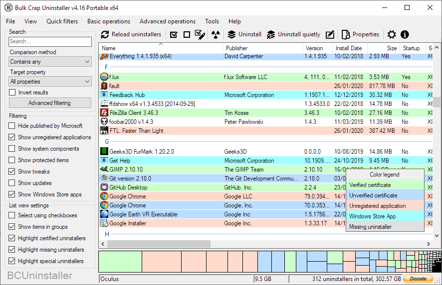 Uninstaller Portable. Bulk crap Uninstaller. BCUNINSTALLER_5.1. Программы для компьютера.