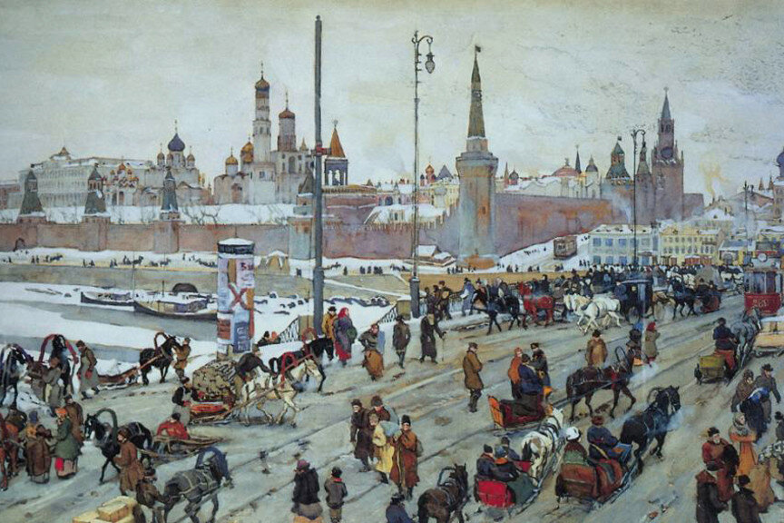 К.Ф.Юон, «Москворецкий мост. Старая Москва», 1911 г