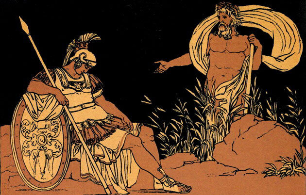 
 Эней и бог Тиберин (Bartolomeo Pinelli)
 