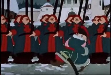 Фрагмент из м/ф "По щучьему веленью", 1957.