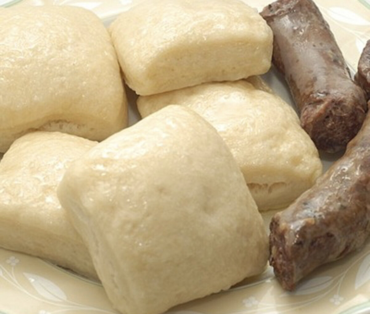 Аварский хинкал с сушёной колбасой 