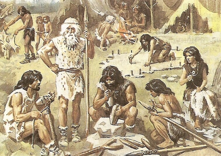 Родовая община первобытных охотников.