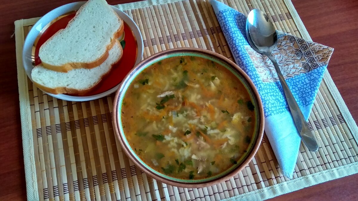 суп из курицы...