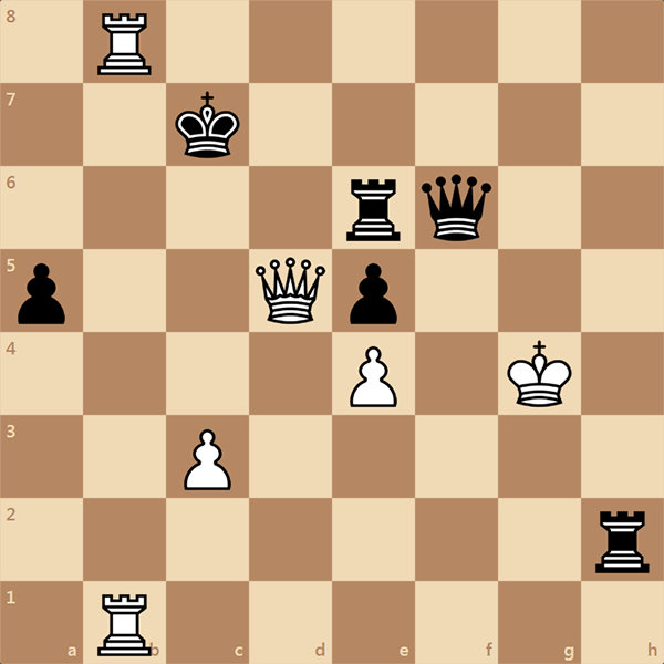 Мат в 1 ход. Шахматная задача. Диаграмма.