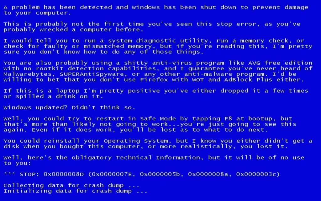 Синий экран смерти (BSOD), что делать?