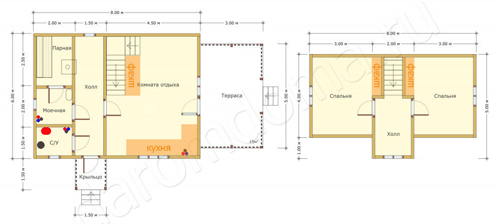 План-схема бани
