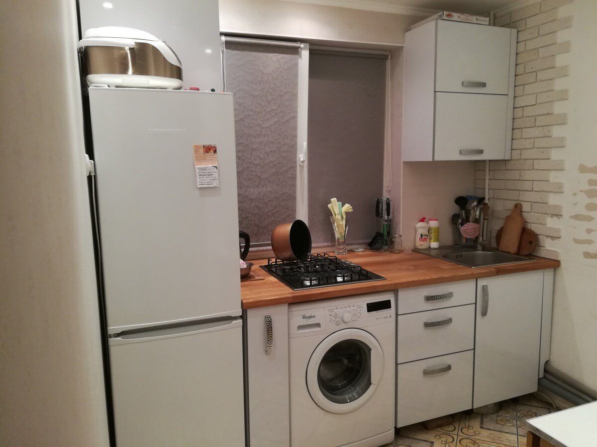 планировка кухни 6 кв м со стиральной машиной